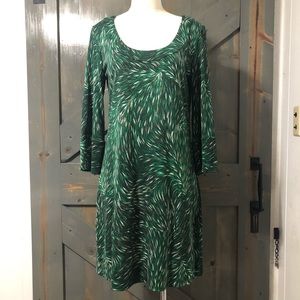 Diane Von Furstenberg Vintage Peacock Dress Sz 12